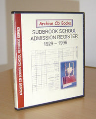 Image unavailable: Sudbrook School 1929-1996 Admission Register 