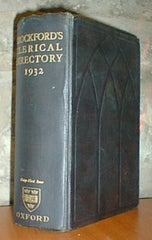 Crockford's Clerical Directory 1932 - Biographies