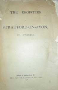 The Registers of Stratford on Avon - Marriages 1558-1812