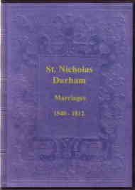 St Nicholas, Durham Parish Register 1540-1812