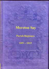 Image unavailable: Parish Registers of Morton Say 1691-1812, Shropshire