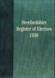 Herefordshire Electoral Register 1936