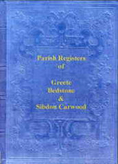 Image unavailable: Parish Registers of Greete, Bedstone & Sibdon Carwood