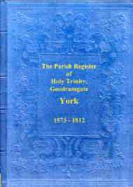 Parish Registers of Holy Trinity Goodramgate York