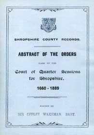 Abstract of Quarter Sessions for Shropshire