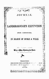 Landsborough's Expedition in Search of Burke and Wills