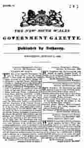 New South Wales Government Gazette 1833