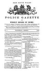 Image unavailable: New South Wales Police Gazette 1862