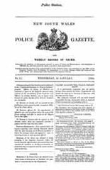 Image unavailable: New South Wales Police Gazette 1864