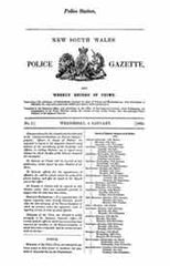 Image unavailable: New South Wales Police Gazette 1865