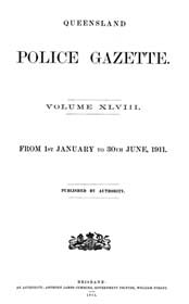 Queensland Police Gazette 1911