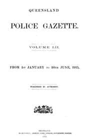 Queensland Police Gazette 1915