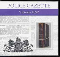 Image unavailable: Victoria Police Gazette 1892