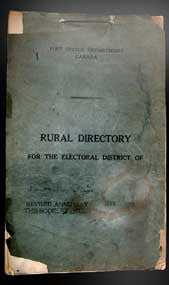 Rural Directory for the Electoral District of  Lincoln, Ontario - January 1929