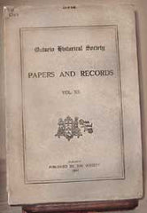 Image unavailable: Papers & Records Vol. XII (1914), Ontario Historical Society