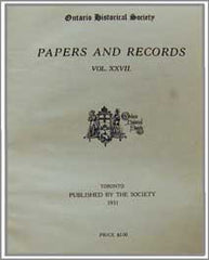 Image unavailable: Papers & Records Vol. XXVII (1931), Ontario Historical Society