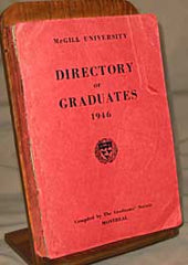 Image unavailable: McGill University, Directory of Graduates 1946