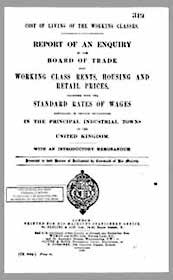 Report of an Enquiry into Working Class Rents, Housing and Retail Prices, 1908