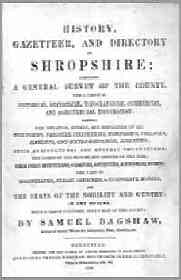 Bagshaw's, History, Gazetteer and Directory of Shropshire, 1851