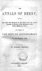 Image unavailable: Robert Simpson, The Annals of Derry, 1847