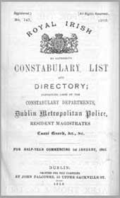 Royal Irish Constabulary List and Directory, January 1915