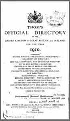 Image unavailable: Thom's Official Directory of Ireland, 1910