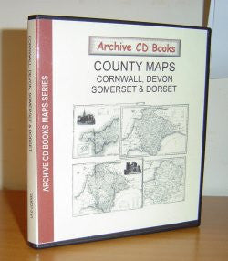 County Maps - Cornwall, Devon, Somerset & Dorset
