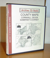 Image unavailable: County Maps - Cornwall, Devon, Somerset & Dorset 