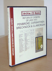 Image unavailable: Pembroke, Carmarthen, Brecknock, Glamorgan 1873 Returns of Owners of Land 