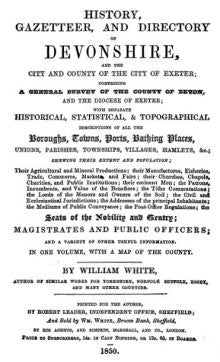 White's History, Gazetteer and Directory of Devonshire 1850