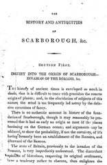 Image unavailable: The History and Antiquities of Scarborough