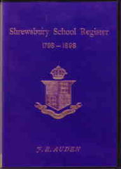 Image unavailable: Shrewsbury School Register 1798-1898