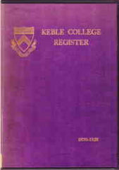 Image unavailable: A Register of Keble College Oxford from 1870 to 1925.