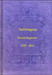 Image unavailable: Settrington Parish Registers 1559-1812