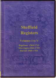 Parish Registers of Sheffield, Yorkshire Vols I to V