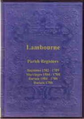 Image unavailable: Lambourne Parish Register