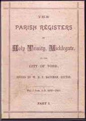 Image unavailable: The Parish Registers of Holy Trinity Micklegate, York