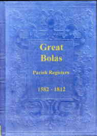Parish Registers of Great Bolas, Shropshire