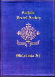Catholic Record Society. Miscellanea XI