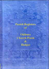 Parish Registers of Oldbury, Church Preen & Badger