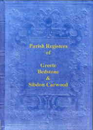 Parish Registers of Greete, Bedstone & Sibdon Carwood
