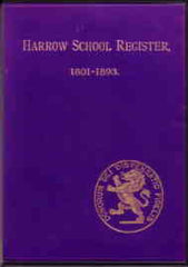 Image unavailable: The Harrow School Register 1801-1893
