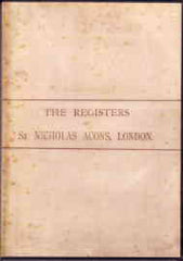 Image unavailable: Parish Register of St Nicholas Acons, London