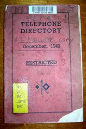 Telephone Directory December 1942: Personnel in Military Installations