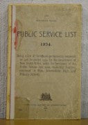 New South Wales Public Service List 1934 (excluding Teachers)