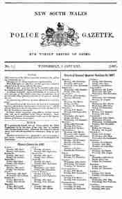 New South Wales Police Gazette 1887