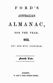 Ford's Australian Almanac 1853