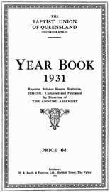 Queensland Baptist Year Books 1931-1940