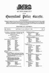 Image unavailable: Queensland Police Gazette 1902