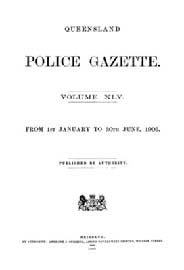 Queensland Police Gazette 1908